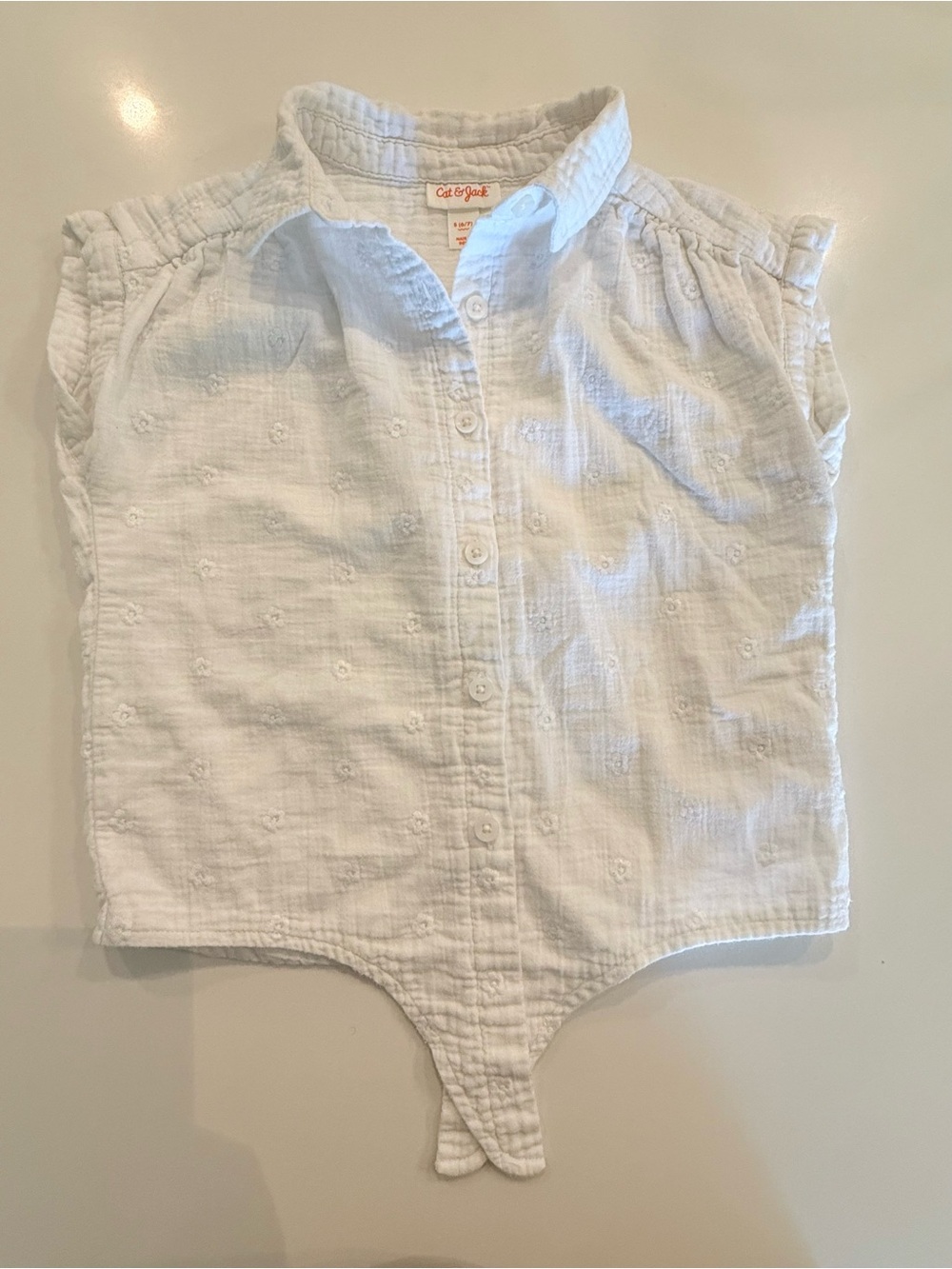 Cat & Jack White Boys' Button-Up Shirt
